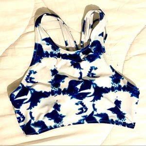 Cupshe tie-dye high neck racerback bikini top